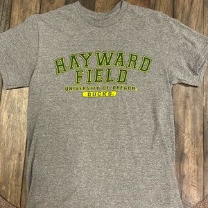 Oregon Ducks Hayward Field Grey Short Sleeve T Shirt Youth Size S